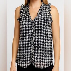LAUNDRY By Shelli Segal Gingham Top